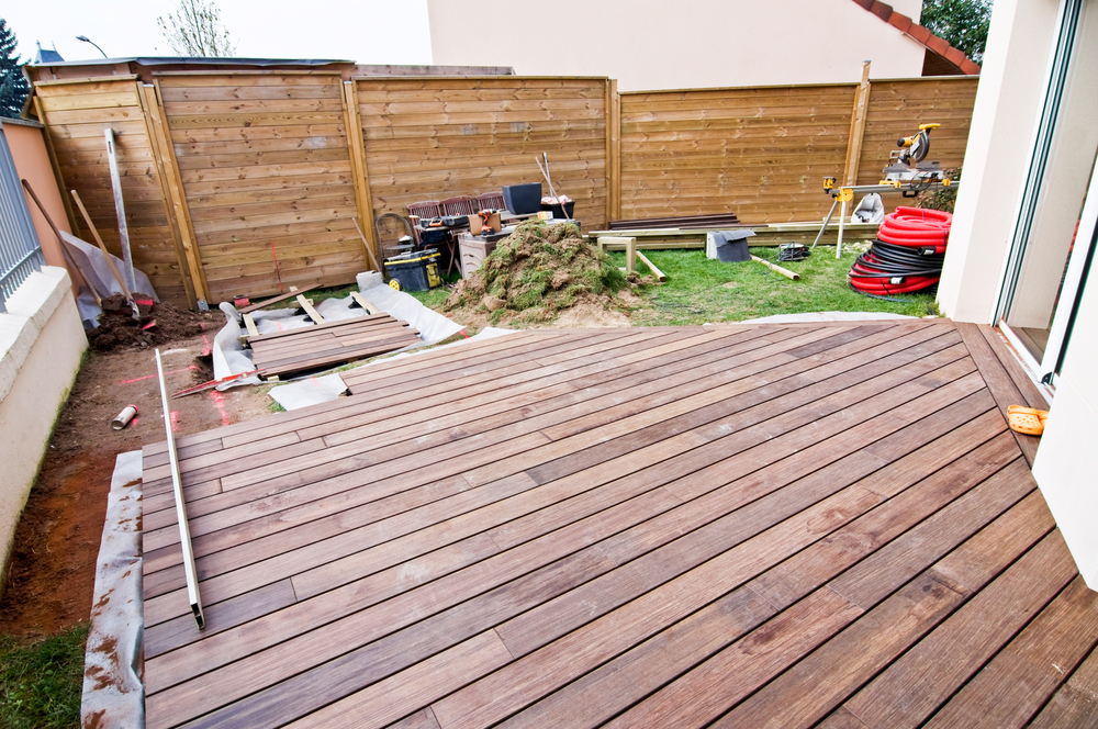 Construction d'une terrasse en bois